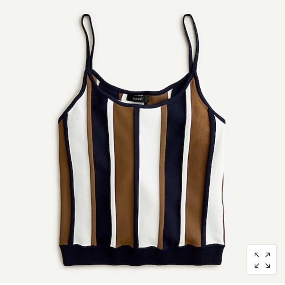 Jcrew knit striped cropped tank NWT